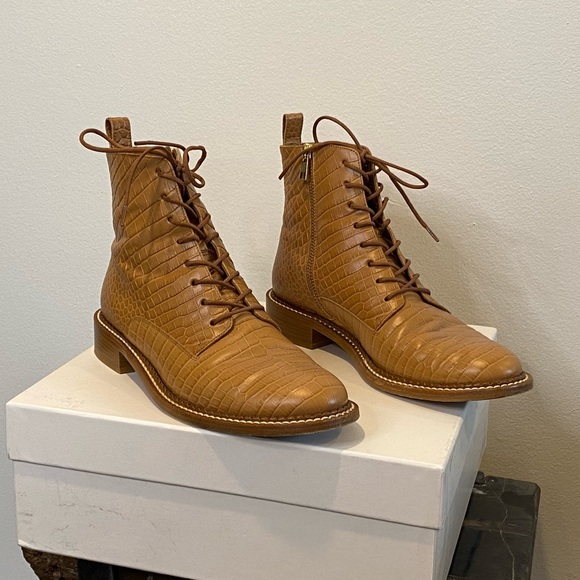 VINCE Cabria embossed tan boots - Picture 9 of 9